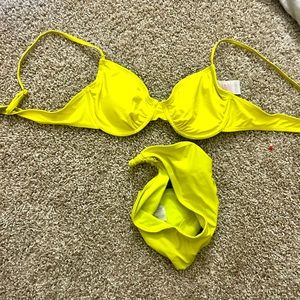 YELLOWISH GREENISH SWIMMING SUIT
